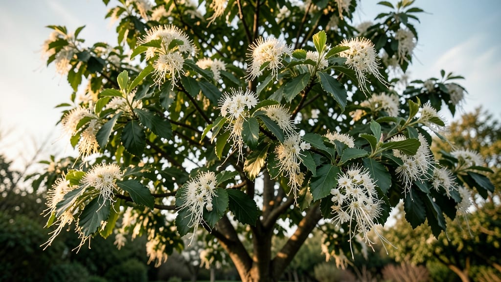 Fringe Tree with White Flowering Foliage