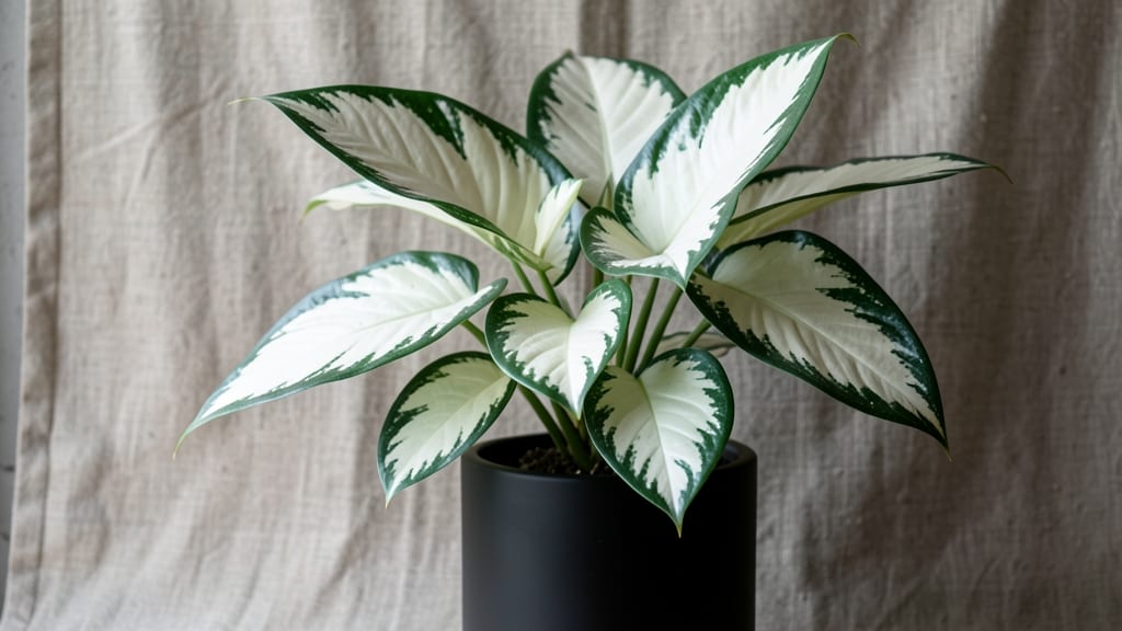 White Domino Dieffenbachia with Bold Contrast