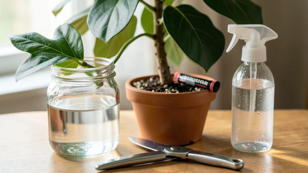 Fiddle Leaf Fig Propagation: Water or Soil Success in 4 Weeks