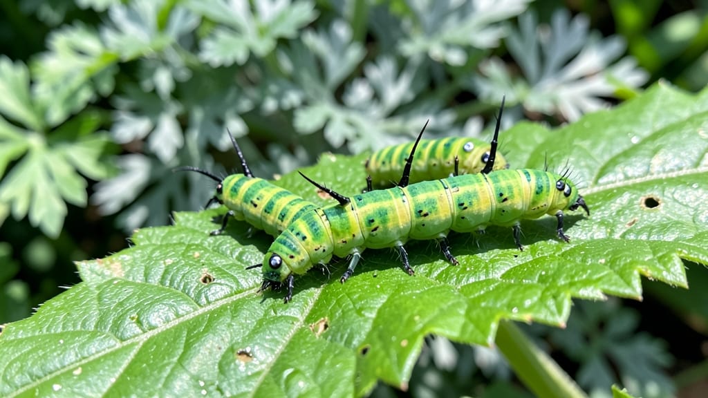 Caterpillars on a Leaf: Horticultural Oil Spray for Swift Elimination