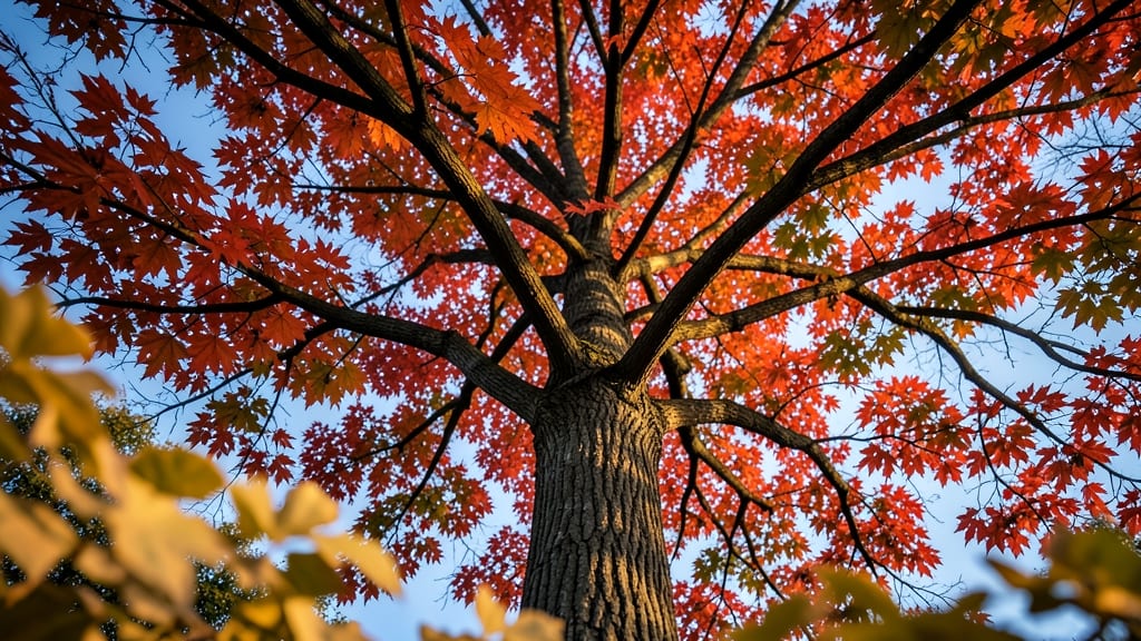 Red Maple Leaves in Spring and Fall