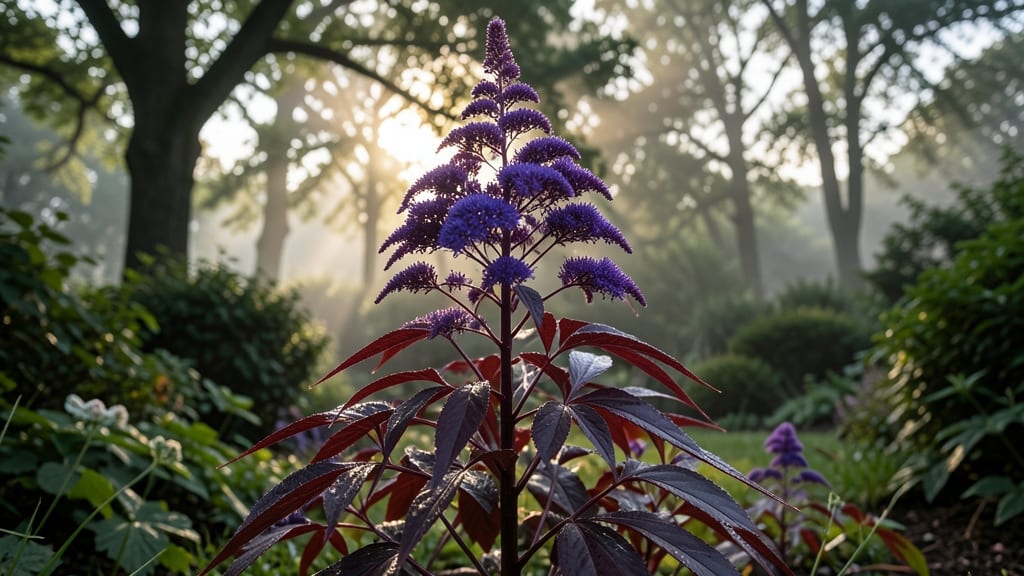 Astilbe 'Fanal' with Purple Foliage