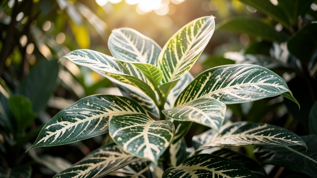 Star Dieffenbachia with Star-Shaped Patterns