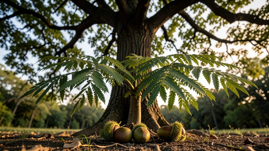 Black Walnut Leaf and Nut Identification