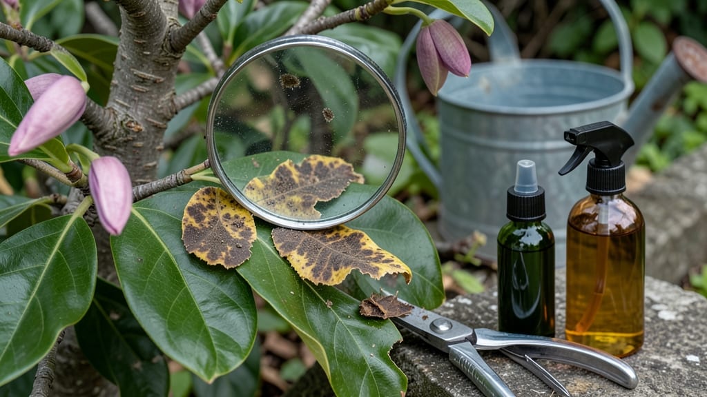 Magnolia Leaf Spot Diseases: Copper Spray Technique for Spotless Revival in 72 Hours