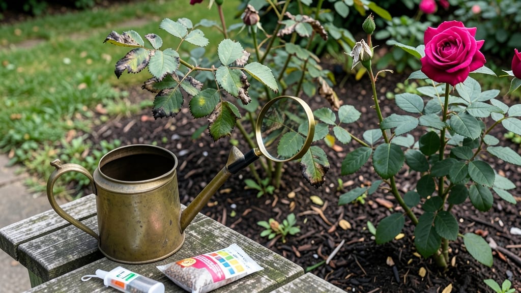 Rose Leaf Burn: Revive Crispy Edges With Copper Spray Precision