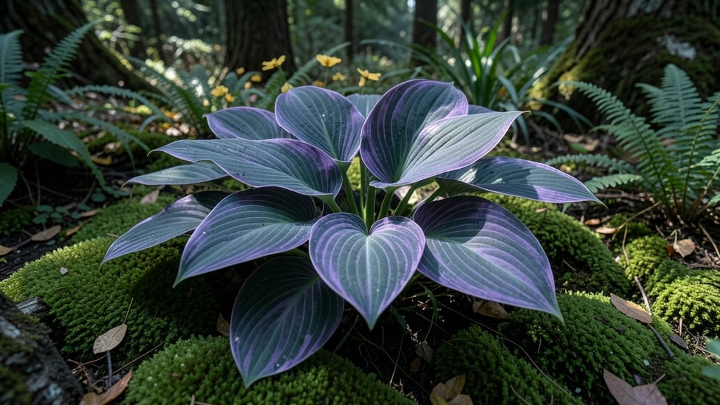 Hosta 'Blue Angel' with Purple Variegation