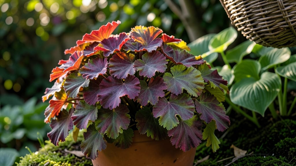 Coral Bells with Fiery Foliage