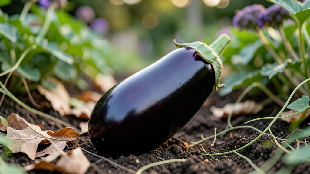 Black Krim Eggplant For Dramatic Garden Beds