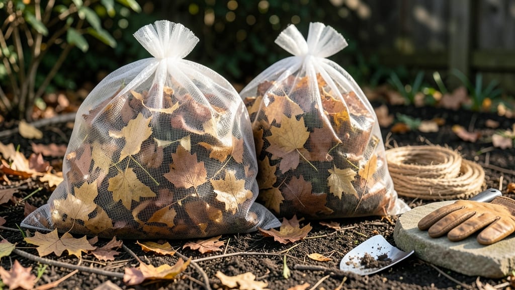 Leaf Litter Bags: Compost-Ready Soil Booster for Healthy Garden Beds