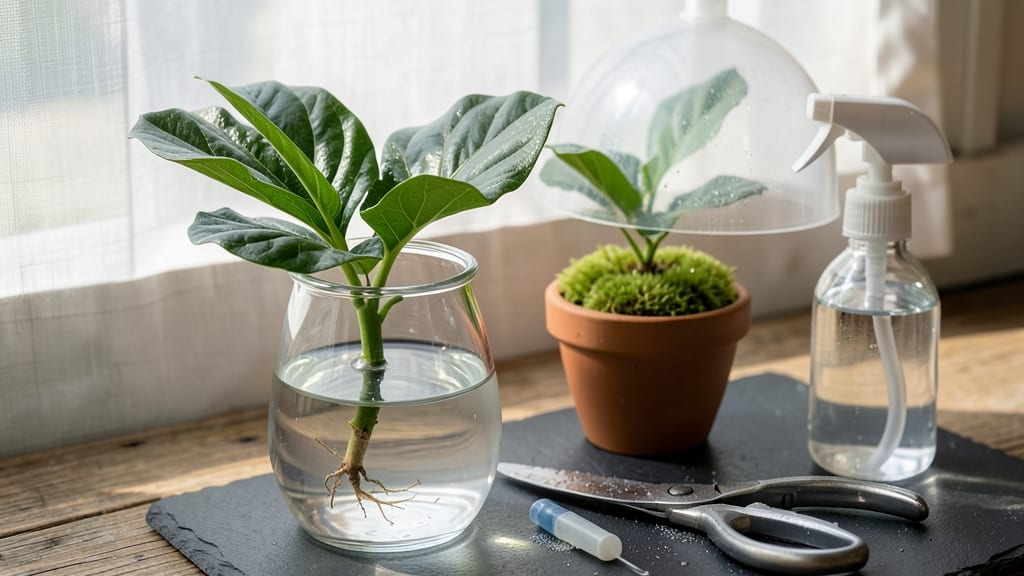 Fiddle Leaf Fig Cutting: Propagate Fast Roots in Water or Soil