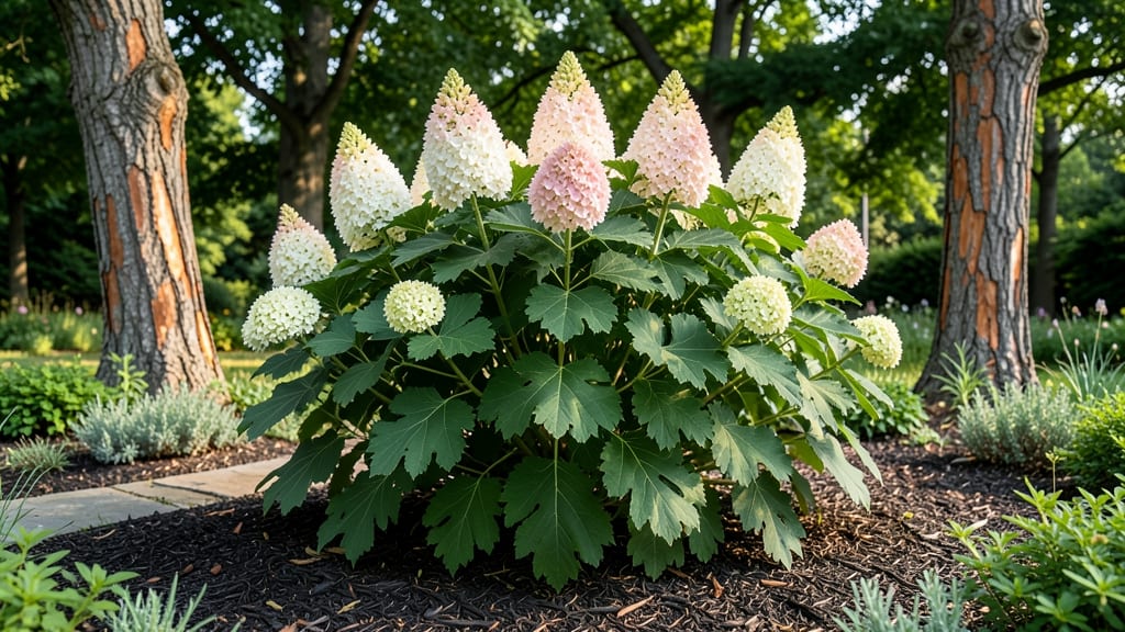 Oakleaf Hydrangeas in Sunlight: Best Light Conditions for Vibrant Foliage