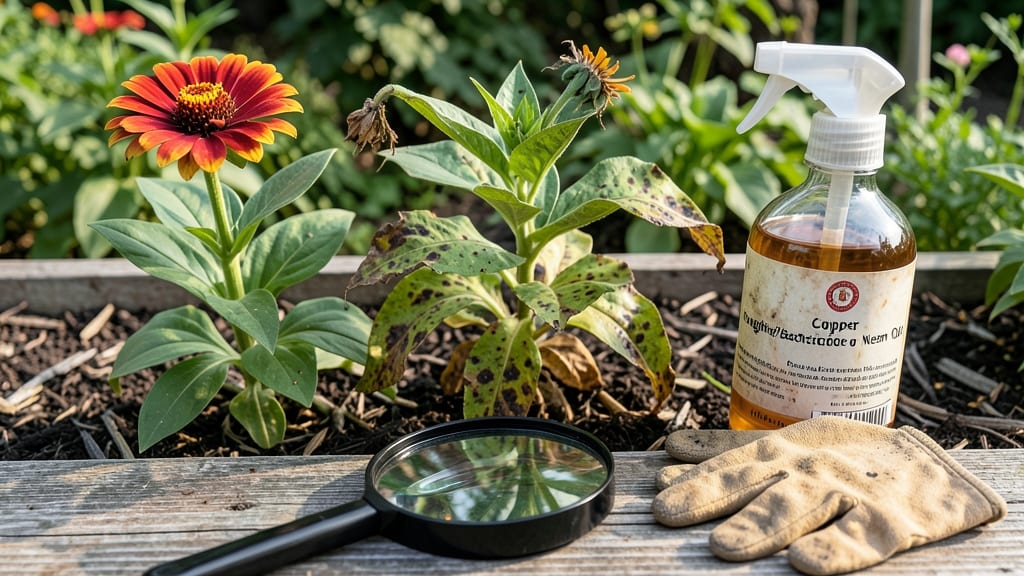 Zinnia Bacterial Leaf Spot: Copper Spray Cure for Spots in 48 Hours