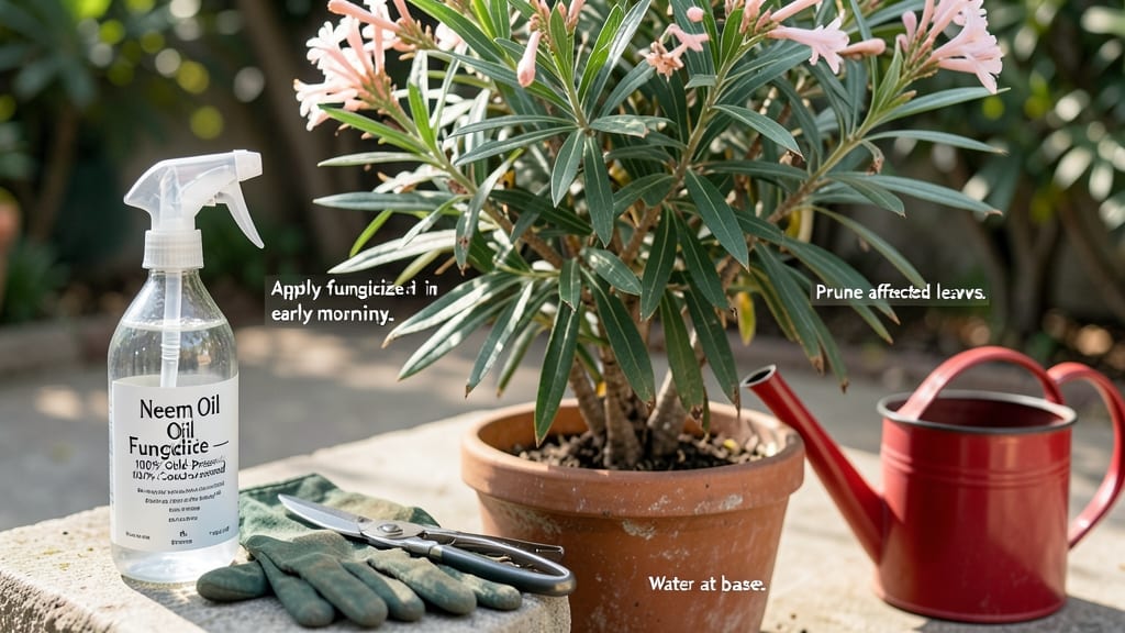 Oleander Leaf Scorch Treatment: Fungicide-Infused Rescue for Brown Edges