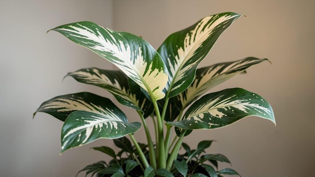 Tropic Snow Dieffenbachia with Variegated Leaves