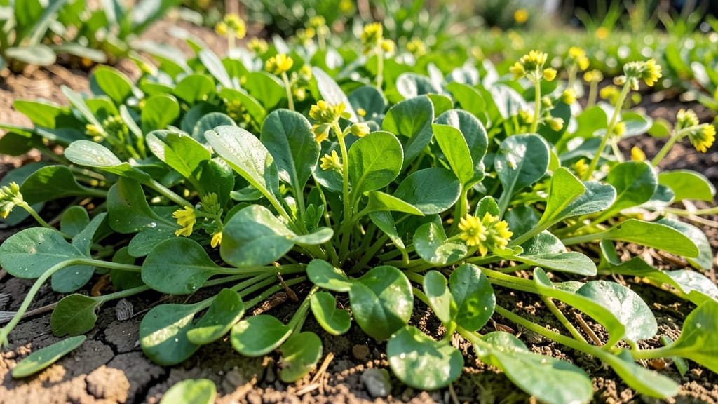 Purslane with Succulent-Like Leaves