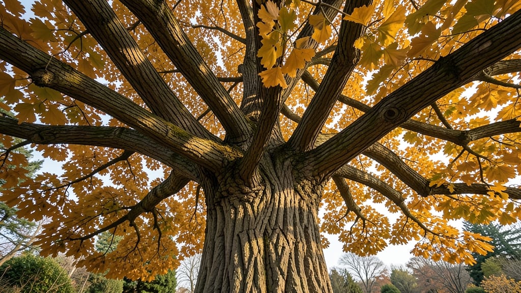 Ginkgo Biloba with Fan-Shaped Leaves